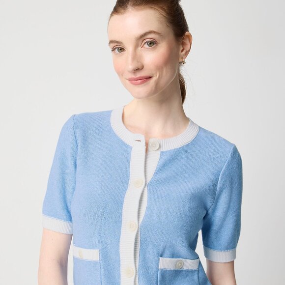 SOLD☀️NWT J.Crew Factory Short-sleeve Cardigan Sweater - Picture 3 of 7